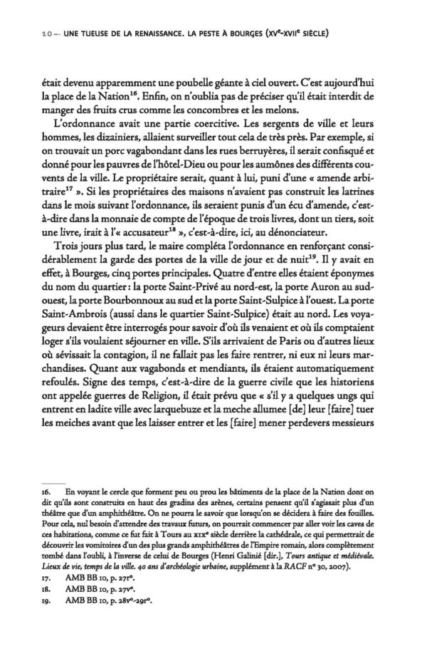Une tueuse à le Renaissance, la peste à Bourges, PUFR 2025, extrait p4