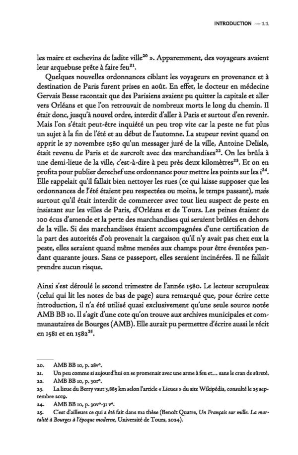 Une tueuse à le Renaissance, la peste à Bourges, PUFR 2025, extrait p5