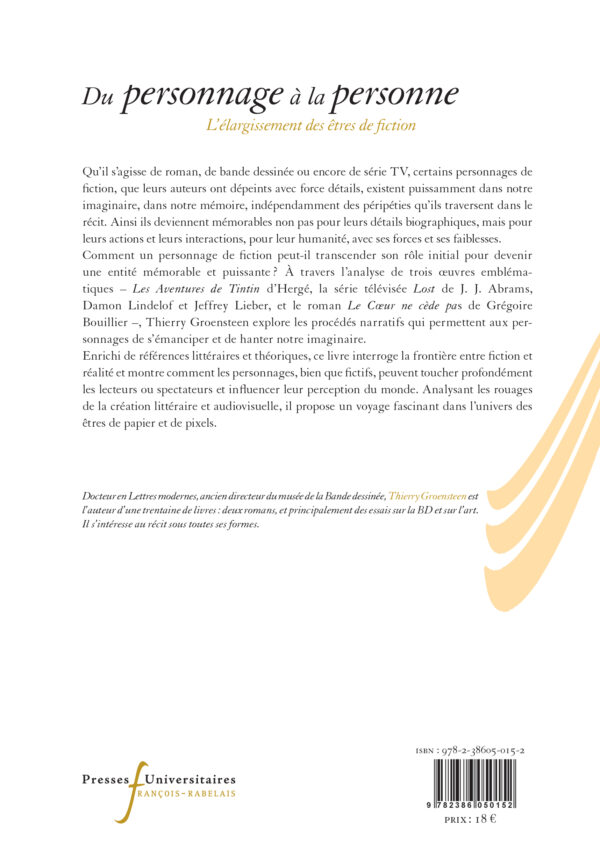 Du personnage à la personne, PUFR, 2025, 4e